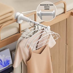 2-pack reiskledingrek, klein en draagbaar, uitschuifbare wanddroger, ruimtebesparend, opvouwbaar, draagbaar, reiskledinghanger, kamperen in de buitenlucht, reizen, hotels — thumbnail 5