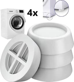 Set van 4 Wasmachine Dempers I Anti-Slip Matjes voor Wasmachines I Trillingsdempers En Geluiddempers I Voor Een Rustigere En Duurzamere Waservaring — thumbnail 1