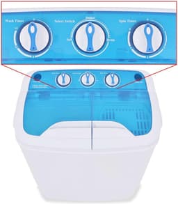 Mini Wasmachine Dubbele Trommel 5,6 kg voor Camping en Kleine Ruimtes — thumbnail 4