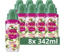 Robijn - Wasparfum - Tropical - tot 15x meer geur dan bij gebruik van alleen wasmiddel - 8 flessen x 342 ml — afbeelding 1