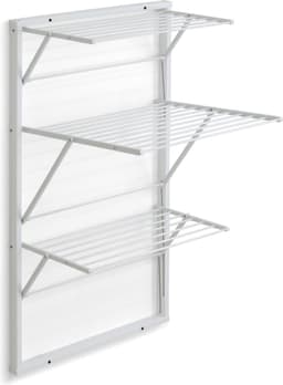 Arredamenti Italia 616 KARIM - Beukenhouten Handdoekrek - Inklapbaar Wanddroogrek - 15m Drooglengte - Kleur: wit - ARIT - Il cuore del legno — thumbnail 1