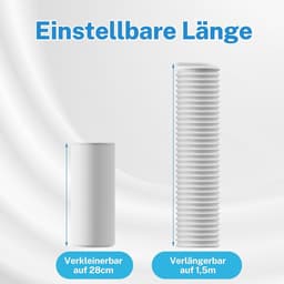 150 mm - 15 m lengte voor airconditioning afvoer - PP flexibele afvoerbuis - hittebestendig - compatibel met draagbare AC's — thumbnail 3
