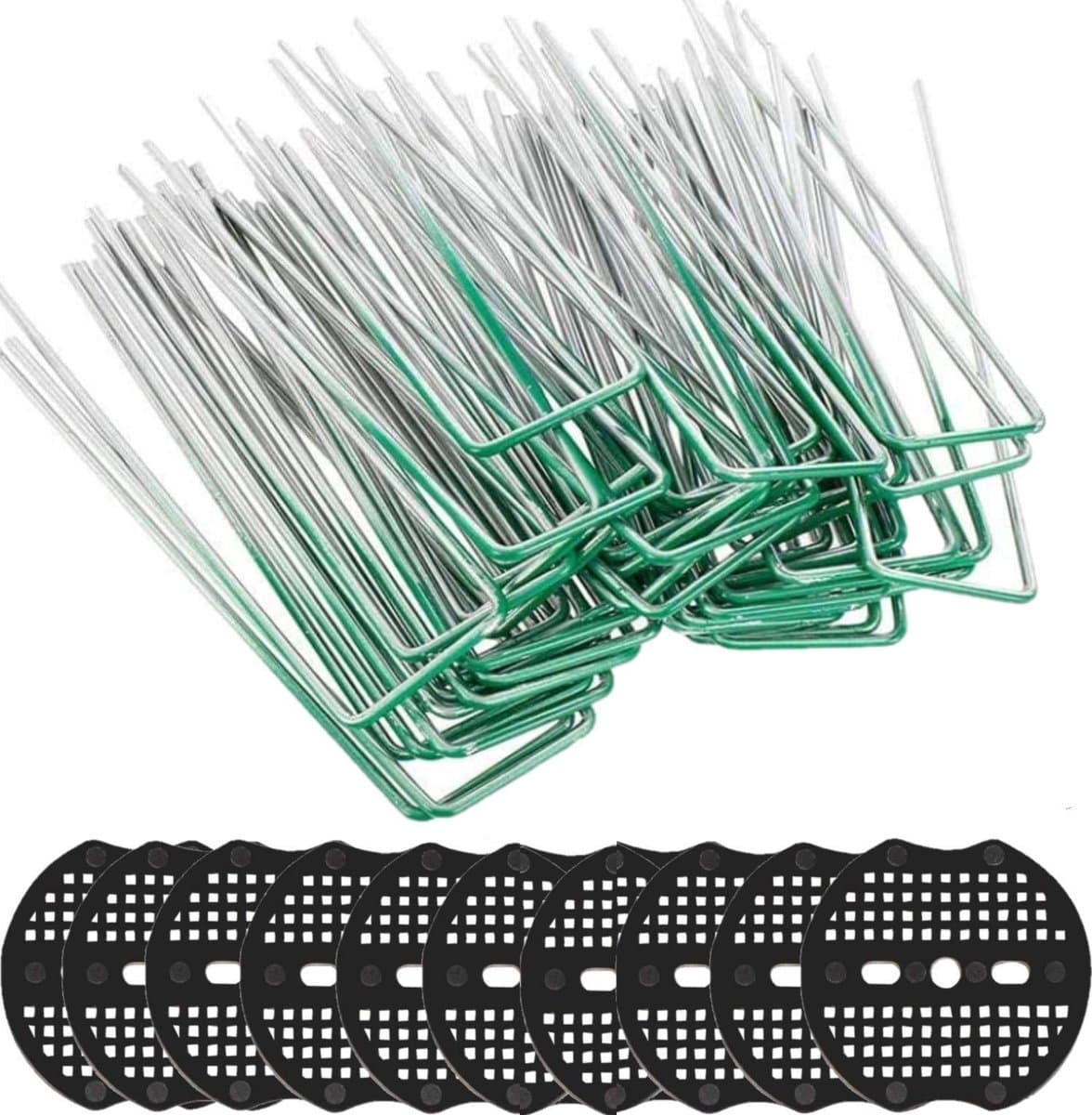Unyqoos® Set van 50 stevige stalen U-vormige haringen voor tuin en landschap — afbeelding 1