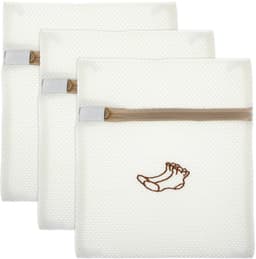 IMPERATORIS® Waszakjes voor Wasmachine - Bescherming voor Fijne Was en Schoenen - Mesh Wasnet met Rits - Voorkomt Slijtage - Set van 3 - wit - 9.1 x 7.9 inches — thumbnail 1