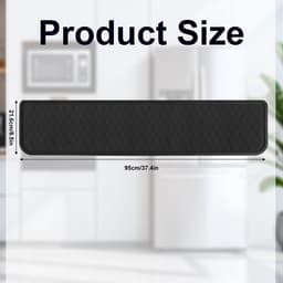 EGoods - Siliconen Koelkastmat voor Wasmachine en Vriezer - Antislip Ondermat - Vloerbeschermer tegen Lekken en Morsen - Zwart — thumbnail 4