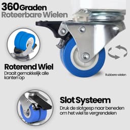 Caimco Wasmachine Verhoger met Wielen - Verstelbaar Opbouwmeubel & Wasmachine Sokkel - Draagkracht 300KG - Anti-Tril & Geluiddempend Onderstel - Geschikt voor Wasmachine, Droger, Koelkast & Vaatwasser — thumbnail 5