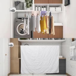 Dubbele Intrekbare Waslijn voor Binnen en Buiten – 26 Meter Totale Droogruimte — thumbnail 2