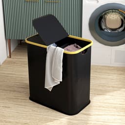 HOMCOM Wasmand - Non-woven stof - 54x34x58,5cm - Wit — thumbnail 5