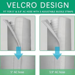 Luchtconditioner Afvoerslang Isolatie Cover met 3 Bevestigingsbanden voor Drenage Hoses van 12.5 cm en 15 cm — thumbnail 4
