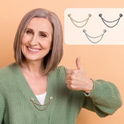6-pack magnetische kledingclips voor het steviger maken van kledingtaille - multifunctionele clips voor het decoreren van kleding - lotus design — thumbnail 3
