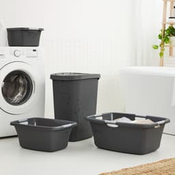 Rotho - Wasmand - 25 liter - Bloemen grijs — thumbnail 5