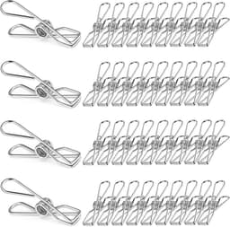 Roestvrijstalen Wasknijpers - 48 Stuks, 6 cm - Multifunctioneel en Robuust — thumbnail 1
