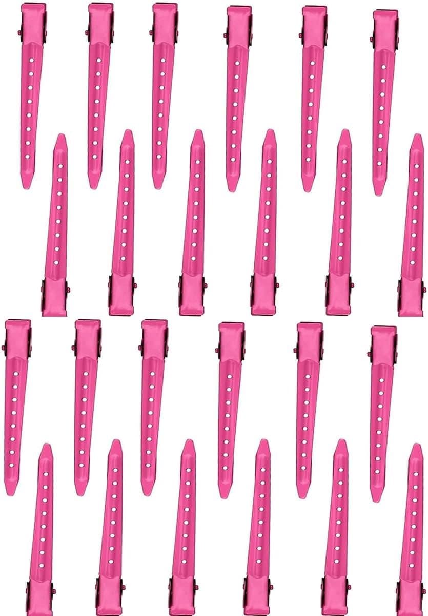 24x Professionele Metalen Haarspelden Antislip Krokodillenclips voor Stijlen en Kappergebruik — afbeelding 1