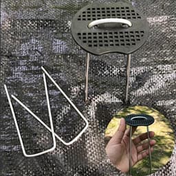 Allecta - Grondankers en haringen set, roestvrijstaal, inclusief 30 sluitringen voor onkruidvliesbevestiging in tuin en camping — thumbnail 3
