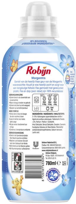 4 x Robijn – Wasverzachter – Morgenfris – 780 ml - Wasverzachter - Wasgeur - Kleding Verzachter - Frisse Geur - Slijtage Verminderen — thumbnail 2