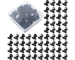 60 Stuks Punaises Met Clip - Prikspelden Voor Prikbord, Fotomuren En Kantoor