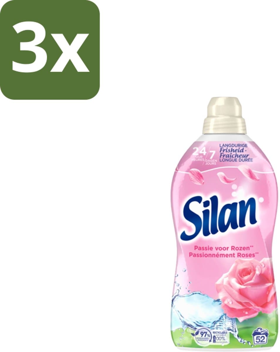 Silan – Wasverzachter – Classic Pink Passie voor Rozen – 1144 ml - Bulkverpakking - 3 stuks — afbeelding 1