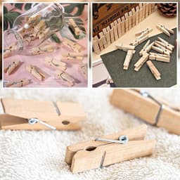 150 Mini Houten Wasknijpers Set (2,5/3/3,5 cm) voor Foto's, Knutselen & Decoratie — thumbnail 3