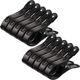 Set van 10 Sterke Zwarte Kledingclips voor Ophangen en Droogrekken — thumbnail 1