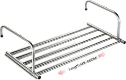 Uitschuifbaar hangdroogrek voor binnen en buiten - Roestvrijstalen wasdroger met ruimtebesparend ontwerp — thumbnail 1
