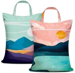 2 Stuks Grote Reiswaszak Met Handvat - Waterdichte Wasbare Tas Voor Vuile Was Voor Op Reis - Natte Droge Tas, Badpak, Sporttas Voor Sportkleding, Wasgoed, Natte Kleding, Zwembad, Studentenhuis — thumbnail 1