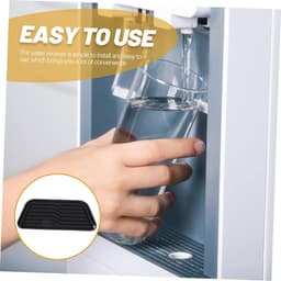 Lekbak Siliconen - Waterdispenser Bakje - Koelkast Keuken - Antislip Ontwerp - 20.5x8.5cm - Zwart — thumbnail 2
