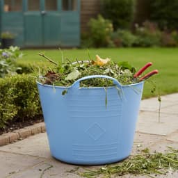 Flexibele kuip / emmer - blauw - 15 liter - kunststof - 35 x 28 cm - met handvatten — thumbnail 3