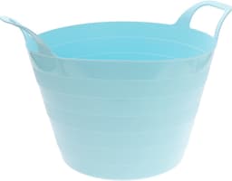 Excellent Houseware Flexibele wasmand - blauw - 30 liter - kunststof - 54 x 37 cm - met handvatten — thumbnail 1