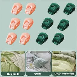 Quilt-bevestigingsclips - antislip, hoge elasticiteit - set van 12 — thumbnail 4