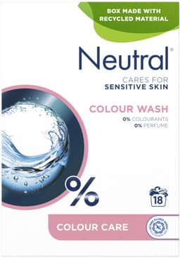 3 x Neutral Waspoeder Kleur 18 Wasbeurten 1,187 kg - Waspoeder - Waspoeder Kleur - Waspoeder Parfumvrij - Waspoeder Gevoelige Huid - Waspoeder 0% Parfum — thumbnail 2