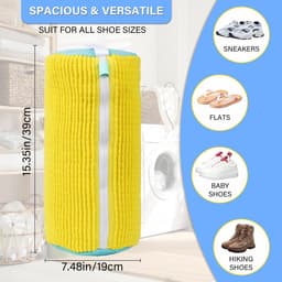 Schoenwaszak voor Wasmachine - 2 Stuks Waszak voor Wasdroger & Wasmachine - Herbruikbare Reinigingshoes voor Sneakers - 360° Diepe Reiniging Geschikt voor Alle Schoenen - Met Zelfsluitende Rits — thumbnail 2