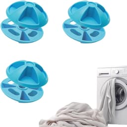 Anti-klitclips - 3 stuks - Herbruikbaar wasgoed - Voorkom dat dekens in de droger gaan draaien en wasmachine gaan draaien - voor dekens - dekbedovertrekken - kussenslopen - beddengoed - huishoudelijk gebruik - thuis - hotel - blauw — thumbnail 1