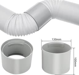 Afvoerslang Airco - Slangverlenging Condens - Mobiele Airco - Universele Adapter - 15 Meter Lengte - Grijs Zwart — thumbnail 4
