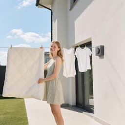 Uitschuifbare Wandwaslijn - 4,6m Verstelbaar RVS voor Binnen en Buiten — thumbnail 2