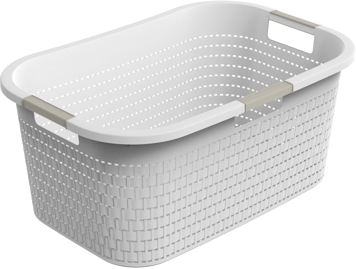 Rotho Wasmand Country 40 L - Wit — afbeelding 1