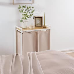 DYNA® Wasmand 2 Vakken - Wasmand - Wassorteerder - Crème- ‎65cm x 36cm x 73cm — thumbnail 5