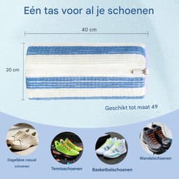 GELLDG Schoenwaszakken - Set van 2 - Schoentassen - Geschikt voor wasmachines (360°) - Waszakken voor sneakers - Grote schoenwaszakken met ritssluiting - Machinewasbaar — thumbnail 5