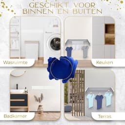 Wanddroogrek - Droogrek Inklapbaar - Wasrek - Droogtoren - Droogrekken -Wit — thumbnail 1