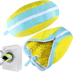 Herbruikbare schoenentas waszak met ritssluiting voor wasmachine - Set van 2 - Ideaal voor wasmachine en droger - Schoenen opbergen & wassen - Groot formaat - Schoenwaszakken — thumbnail 1