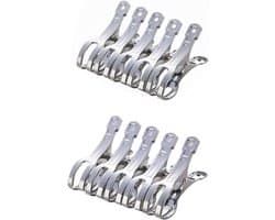 Allecto Plus - Grote Kleren Drogen Clips - Set van 10 - Wasgoed / Strandlakens / Handdoeken / Quilts - Handige Clip voor de wasdag