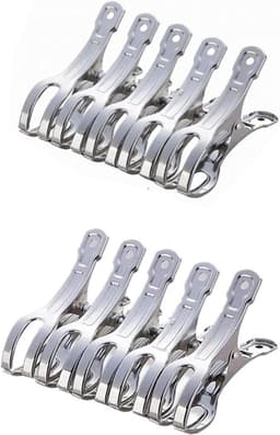 Allecto Plus - Grote Kleren Drogen Clips - Set van 10 - Wasgoed / Strandlakens / Handdoeken / Quilts - Handige Clip voor de wasdag — thumbnail 1
