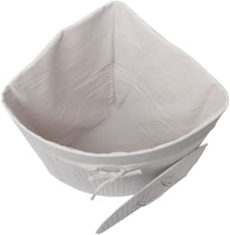 Hoekwasmand MCW-C21, Wasbox wasmand, bamboe 61x48x35cm 50l ~ wit — thumbnail 2