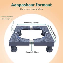 George Napoli Wasmachine Verhoger - Opbouwmeubel - Sokkel - Onderzetter - Onderbouwkast - Kast - Ook voor Droger, Koelkast, Vaatwasser en Vriezer — thumbnail 3