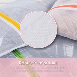 TOVBMUP 5 Waszakken - Wasmachinezakken - Met ritssluiting - Duurzaam - Verkrijgbaar in 3 maten - Meshmateriaal - Geschikt voor het wassen van verschillende soorten kleding — thumbnail 3