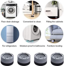 4 Stuks Wasmachinevoetjes - Universele antivibratiepads voor wasmachines - Trillingsdempers Wasmachine - Antislip rubberen pads - Wasmachine Voeten - Stabilisatorvoet - Geluidsdemper Wasmachine - Voor wasmachines, drogers en meubels — thumbnail 5