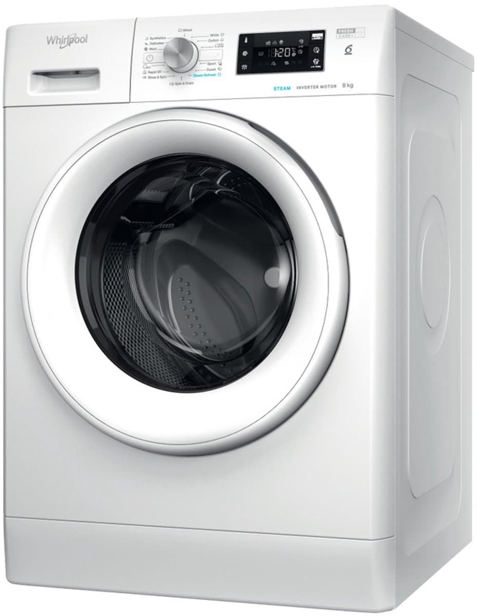 Whirlpool FFB 8489 WV EE - Wasmachine - FreshCare+ Steam - 8kg - 1400 RPM - Wit — afbeelding 1