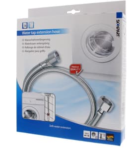 Scanpart gepantserde verlengslang 3 meter - Veilige verlenging van waterslang - Geschikt voor wasmachine vaatwasser boiler koffiezetapparaten ijsblokjesmachine side-by-side koelkasten - KTW-A en DVGW goedgekeurd - Gevlochten RVS - Universeel — thumbnail 4