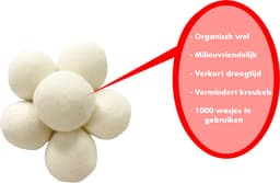 Drogerballen - XL - Droogballen - 100% Natuurlijk Wol - Herbruikbaar - 6 Stuks - Incl. Opbergzak — thumbnail 3