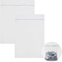 Set van 2 extra grote waszakken, 60 x 80 cm, duurzaam wasnet voor delicate kleding, gordijnen en beddengoed — thumbnail 1