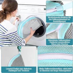 SnelShoppen - Schoenwaszak voor de wasmachine - Sneaker waszak - Herbruikbare schoentas met antislip rits - Voor alle types schoenen - Sector grijs — thumbnail 4